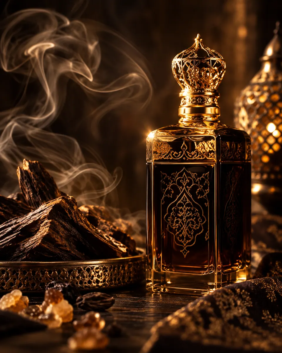 Parfum oriental dans une ambiance de bois et d’oud
